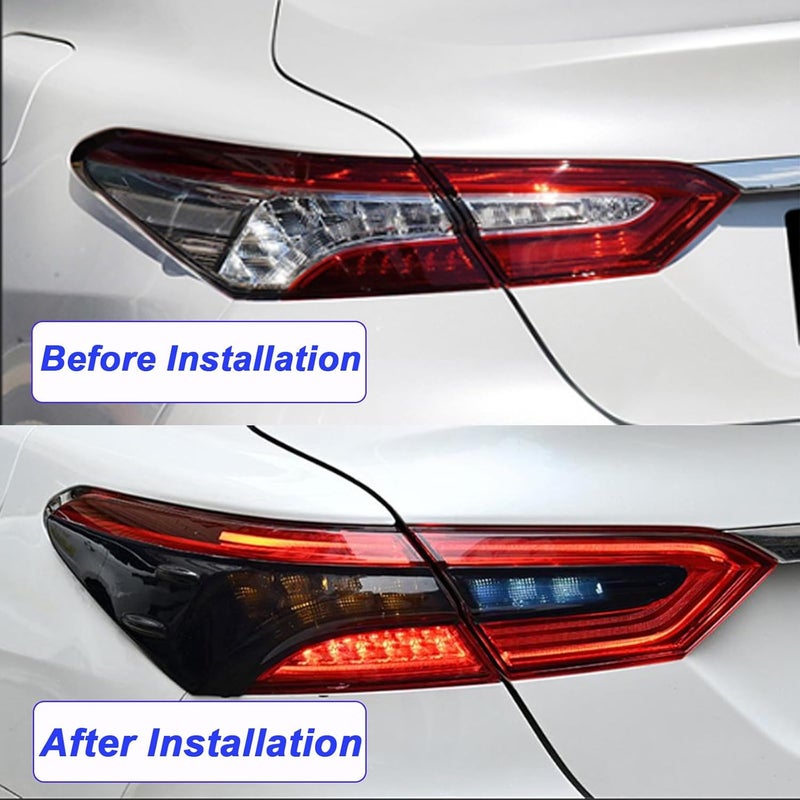 AUCERAMIC 4Pcs Tail Light Lamp Cover Guard Trim Fit 2018 2019 2020 2021 2022 2023 2024 for Toyota Camry Tail Light Frame Bezels - Image 2